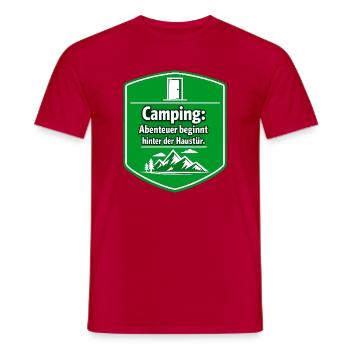Campeur - T-shirt homme - rouge - Devant - AI Model Male 178 dark (178cm)