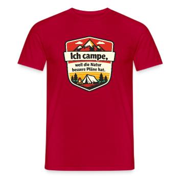 Motorhome heartbeat camper - Men's T-Shirt - red - Front - AI Model Male 178 dark (178cm)