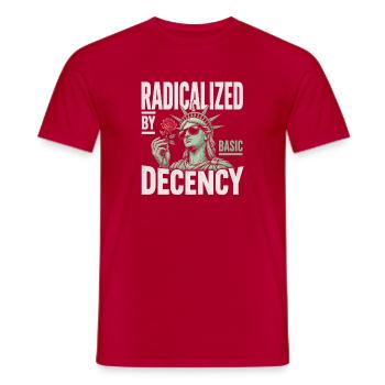 Radicalisé par la statue de la décence - T-shirt homme - rouge - Devant - AI Model Male 178 dark (178cm)