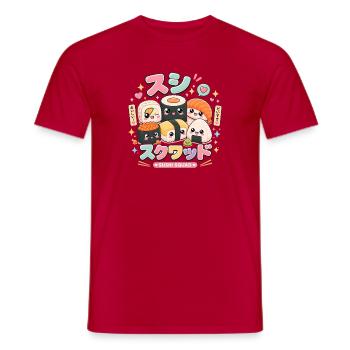 Sushi-Truppe Lustiges japanisches Essen Sashimi Li - Männer T-Shirt - Rot - Vorne - AI Model Male 178 dark (178cm)