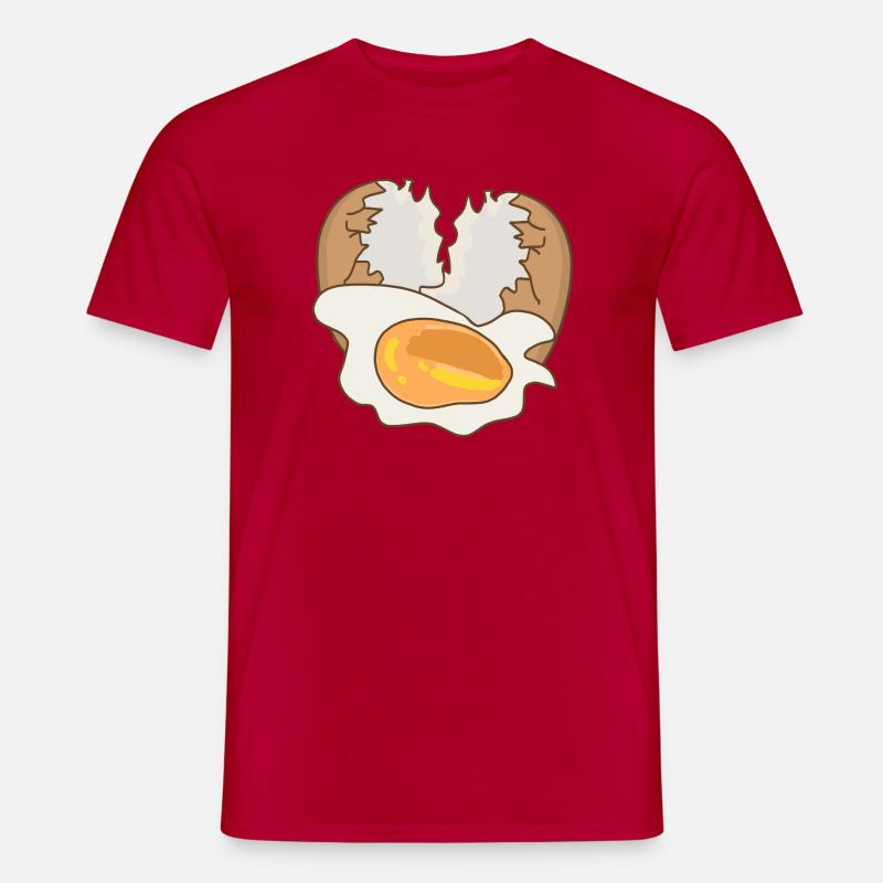 Mirror with eggshell - Men’s T-shirt - red
