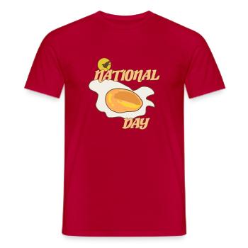 Egg Day - Men's T-Shirt - red - Front - AI Model Male 178 dark (178cm)