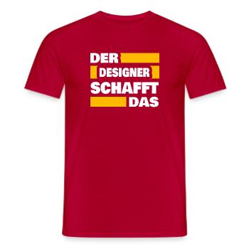 Beruf Designer - Männer T-Shirt - Rot - Vorne - AI Model Male 178 dark (178cm)