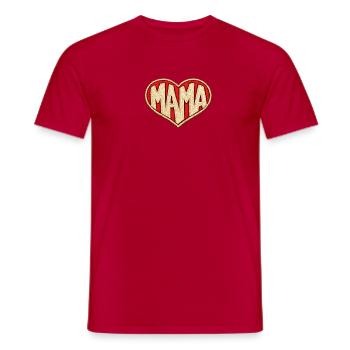 Cœur de maman - T-shirt homme - rouge - Devant - AI Model Male 178 dark (178cm)