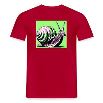 Escargot - T-shirt homme - rouge - Devant - AI Model Male 178 dark (178cm)