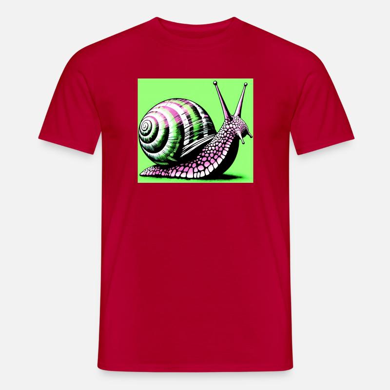 Schnecke - Männer T-Shirt - Rot