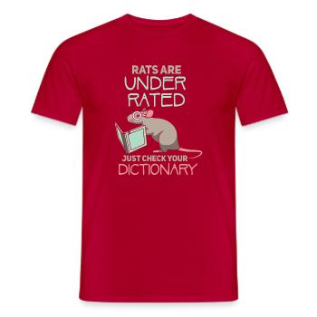 Rat, house rat, rat owner, rat lover - Men's T-Shirt - red - Front - AI Model Male 178 dark (178cm)