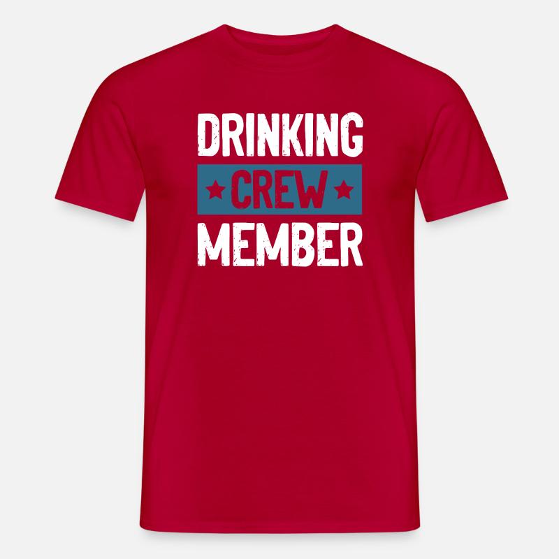Drinking Crew - Männer T-Shirt - Rot