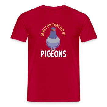 Pigeon pigeons - Men's T-Shirt - red - Front - AI Model Male 178 dark (178cm)