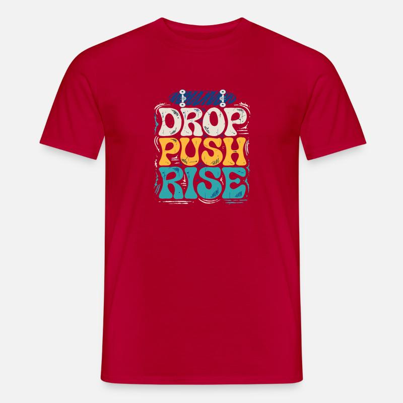 Push Rise Skateboard Graffiti - Männer T-Shirt - Rot