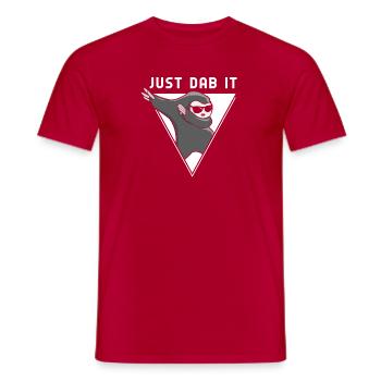 Il suffit de tapoter – paresseux cool - T-shirt homme - rouge - Devant - AI Model Male 178 dark (178cm)