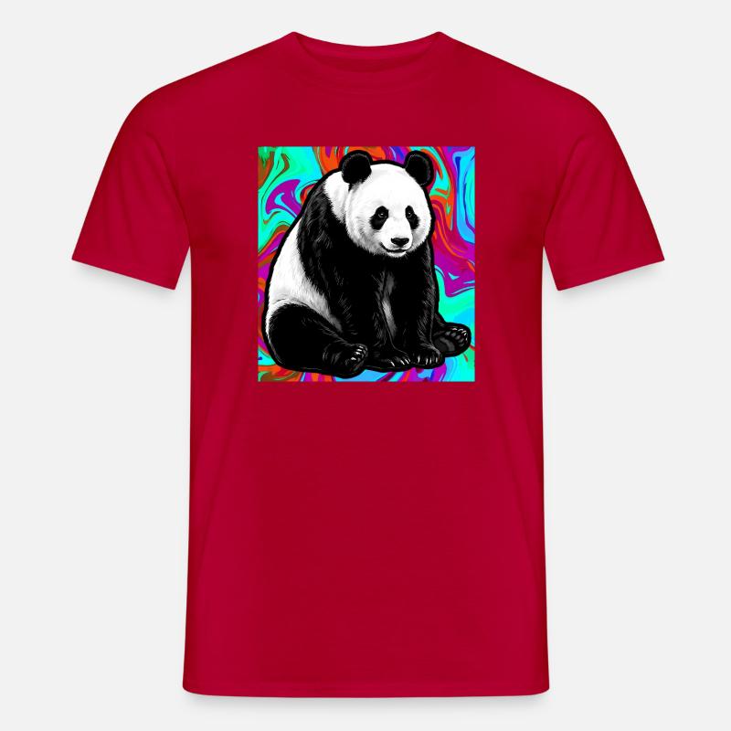 panda - Men's T-Shirt - red