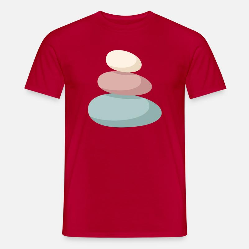 Pastell Stein-Stapel - Männer T-Shirt - Rot