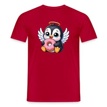 Süße Schildkröte mit Flügeln Engel Cartoon Donut - Männer T-Shirt - Rot - Vorne - AI Model Male 178 dark (178cm)