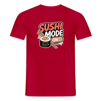 Sushi Mode On - Männer T-Shirt - Rot - Vorne - AI Model Male 178 dark (178cm)
