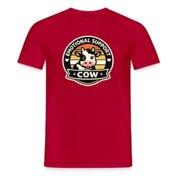 Lucky cow - Men's T-Shirt - red - Front - AI Model Male 178 dark (178cm)