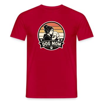 Maman chien - T-shirt homme - rouge - Devant - AI Model Male 178 dark (178cm)