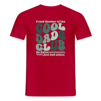 Club des papas cool - Cadeau de la fête des pères des papas - T-shirt homme - rouge - Devant - AI Model Male 178 dark (178cm)
