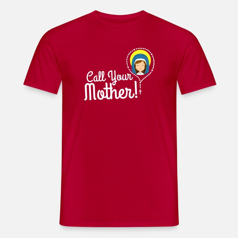 Nenne deine Mutter Illustration Tee - Männer T-Shirt - Rot