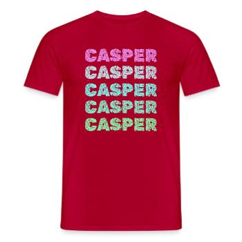 Casper als Name - Männer T-Shirt - Rot - Vorne - AI Model Male 178 dark (178cm)