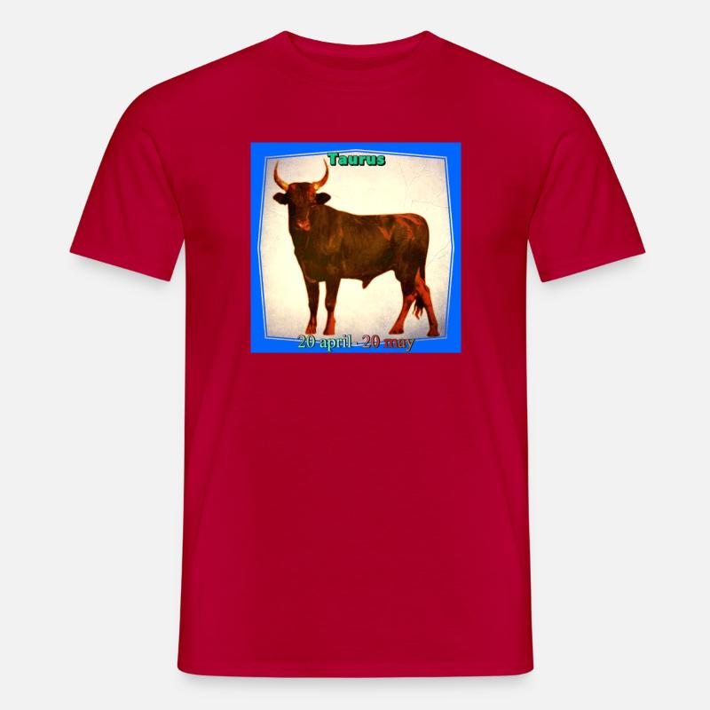 Stier - Männer T-Shirt - Rot