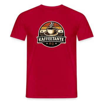 Kaffeetante Retro - Männer T-Shirt - Rot - Vorne - AI Model Male 178 dark (178cm)