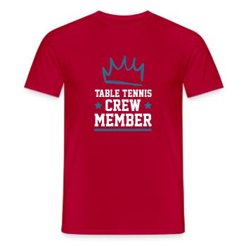 Équipe de tennis de table - T-shirt homme - rouge - Devant - AI Model Male 178 dark (178cm)