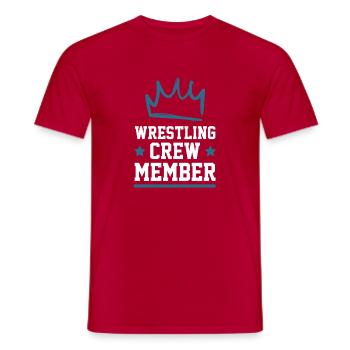 Wrestling Crew - Männer T-Shirt - Rot - Vorne - AI Model Male 178 dark (178cm)