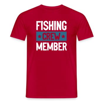 Fishing Crew - Männer T-Shirt - Rot - Vorne - AI Model Male 178 dark (178cm)