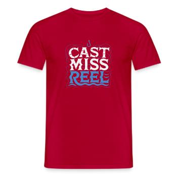 Cast Miss Reel Nautical - Men's T-Shirt - red - Front - AI Model Male 178 dark (178cm)