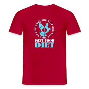 Pigeon Hunt Hunting Hunters - Men's T-Shirt - red - Front - AI Model Male 178 dark (178cm)