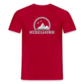 Wandern Nebelhorn - Männer T-Shirt - Rot - Vorne - AI Model Male 178 dark (178cm)