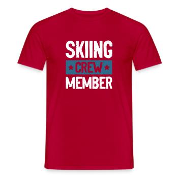 Équipe de ski - T-shirt homme - rouge - Devant - AI Model Male 178 dark (178cm)
