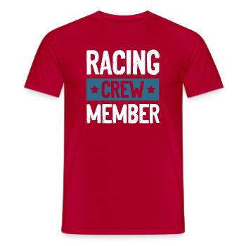Équipage de course - T-shirt homme - rouge - Devant - AI Model Male 178 dark (178cm)