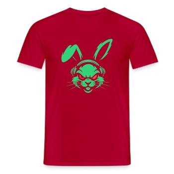 Rythmes néon - T-shirt homme - rouge - Devant - AI Model Male 178 dark (178cm)