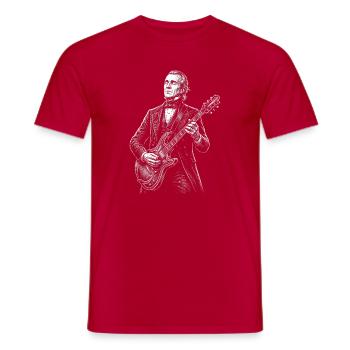 James K. Polk jouant de la guitare - T-shirt homme - rouge - Devant - AI Model Male 178 dark (178cm)