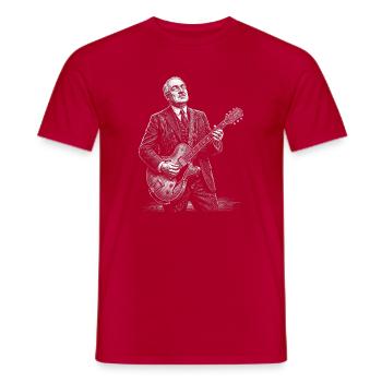 Warren Harding Gitarre spielen - Männer T-Shirt - Rot - Vorne - AI Model Male 178 dark (178cm)