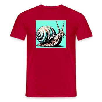 Escargot - T-shirt homme - rouge - Devant - AI Model Male 178 dark (178cm)