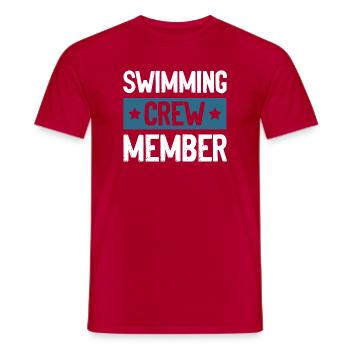 Équipe de natation - T-shirt homme - rouge - Devant - AI Model Male 178 dark (178cm)