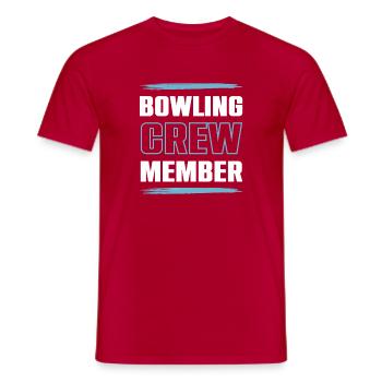 Bowling Crew - Men's T-Shirt - red - Front - AI Model Male 178 dark (178cm)