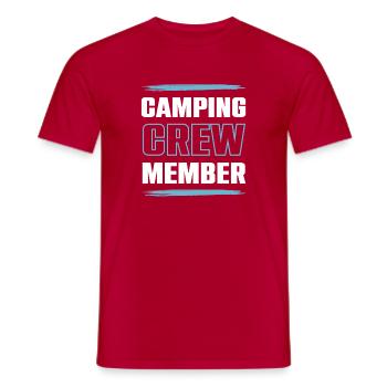 Équipe de camping - T-shirt homme - rouge - Devant - AI Model Male 178 dark (178cm)