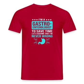 Gastroenterologie - Männer T-Shirt - Rot - Vorne - AI Model Male 178 dark (178cm)