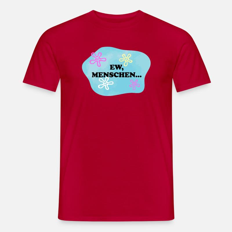Ew, Menschen | Sarkastisches Retro Meme - Männer T-Shirt - Rot