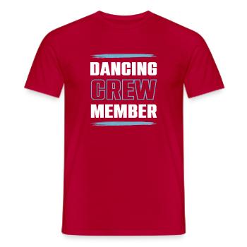 Dancing Crew - Männer T-Shirt - Rot - Vorne - AI Model Male 178 dark (178cm)