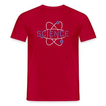 Science Science Statement Nerd Education Saying - Men's T-Shirt - red - Front - AI Model Male 178 dark (178cm)