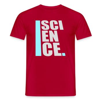 Science Science Statement Nerd Education Saying - Men's T-Shirt - red - Front - AI Model Male 178 dark (178cm)