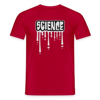 Science Science Statement Nerd Education Saying - Men's T-Shirt - red - Front - AI Model Male 178 dark (178cm)