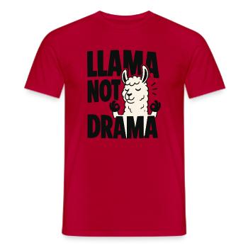 Too Glam To Give A Llama - Männer T-Shirt - Rot - Vorne - AI Model Male 178 dark (178cm)