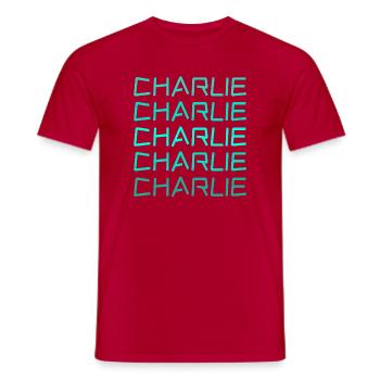Charlie - Men's T-Shirt - red - Front - AI Model Male 178 dark (178cm)