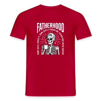 La paternité bouleverse parfois la fête des pères Papa - T-shirt homme - rouge - Devant - AI Model Male 178 dark (178cm)